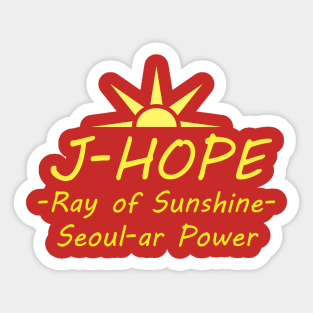 J-Hope Ray of Sunshine Seoul-ar Power Sticker